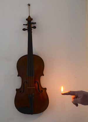 Surrealistisk fotografi - Den gamle violin 