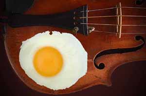 Spejlæg på violin - surrealistisk fotografi