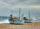 Fiskekuttere på stranden ved Vorupøre